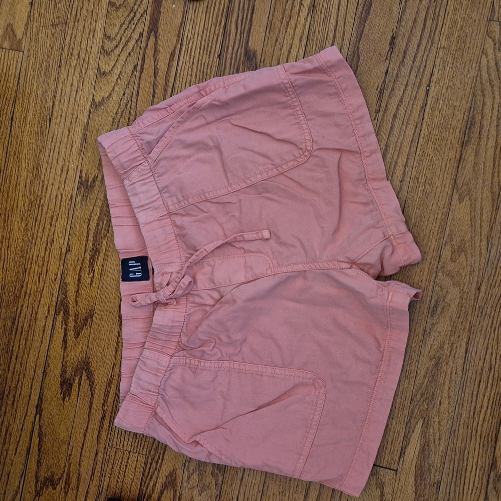 Gap Women's Salmon Pink Orange Sz. Small Summer Short Shorts Drawstring EUC